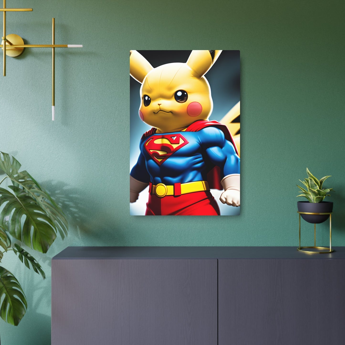 Superchu Metal Art Sign - Pokestalgia LLC
