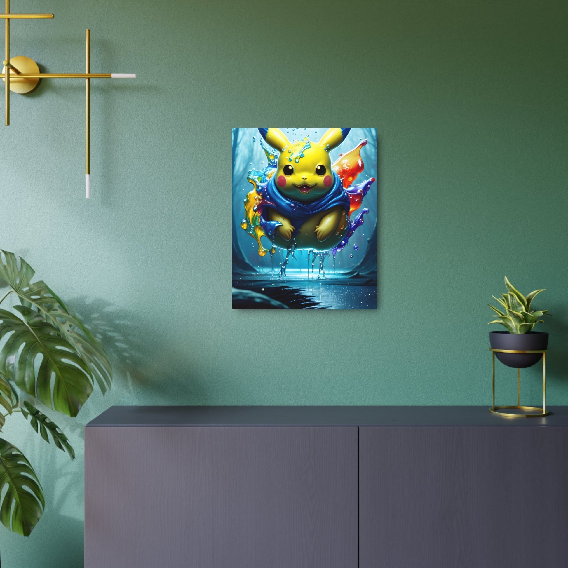 Aqueous Aurora Metal Art Sign - Pokestalgia LLC