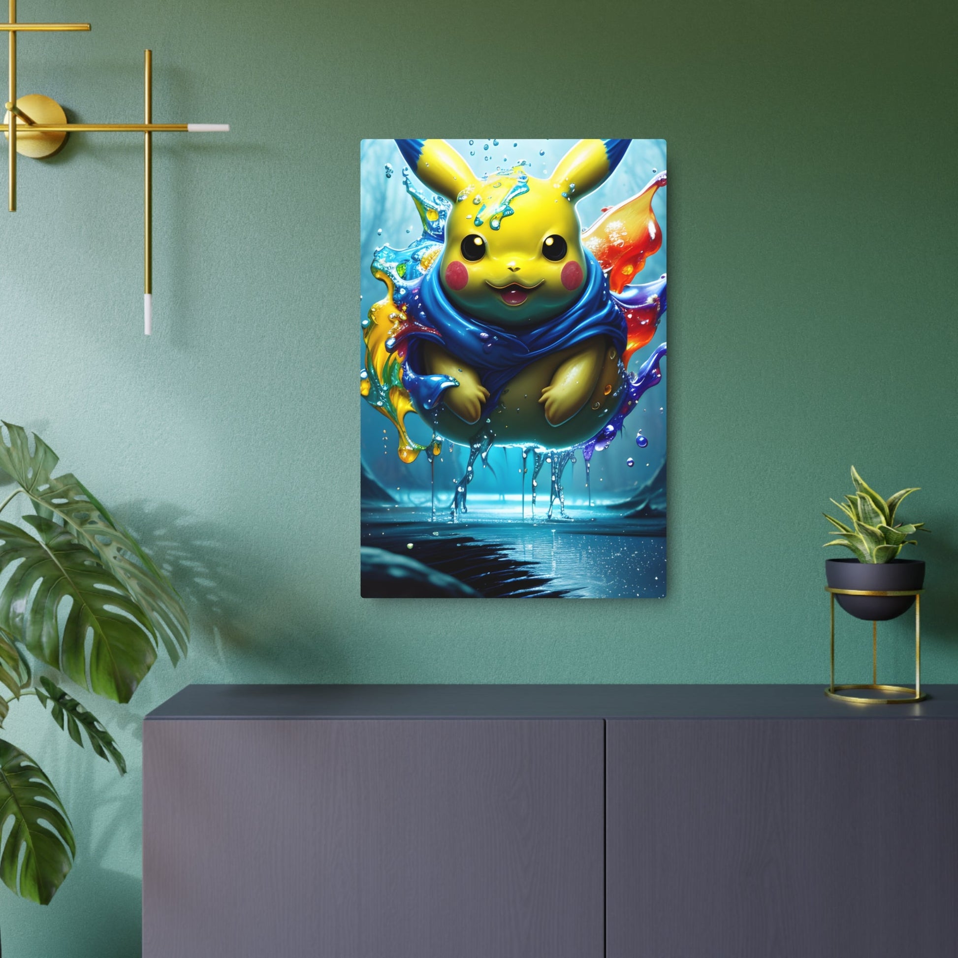 Aqueous Aurora Metal Art Sign - Pokestalgia LLC