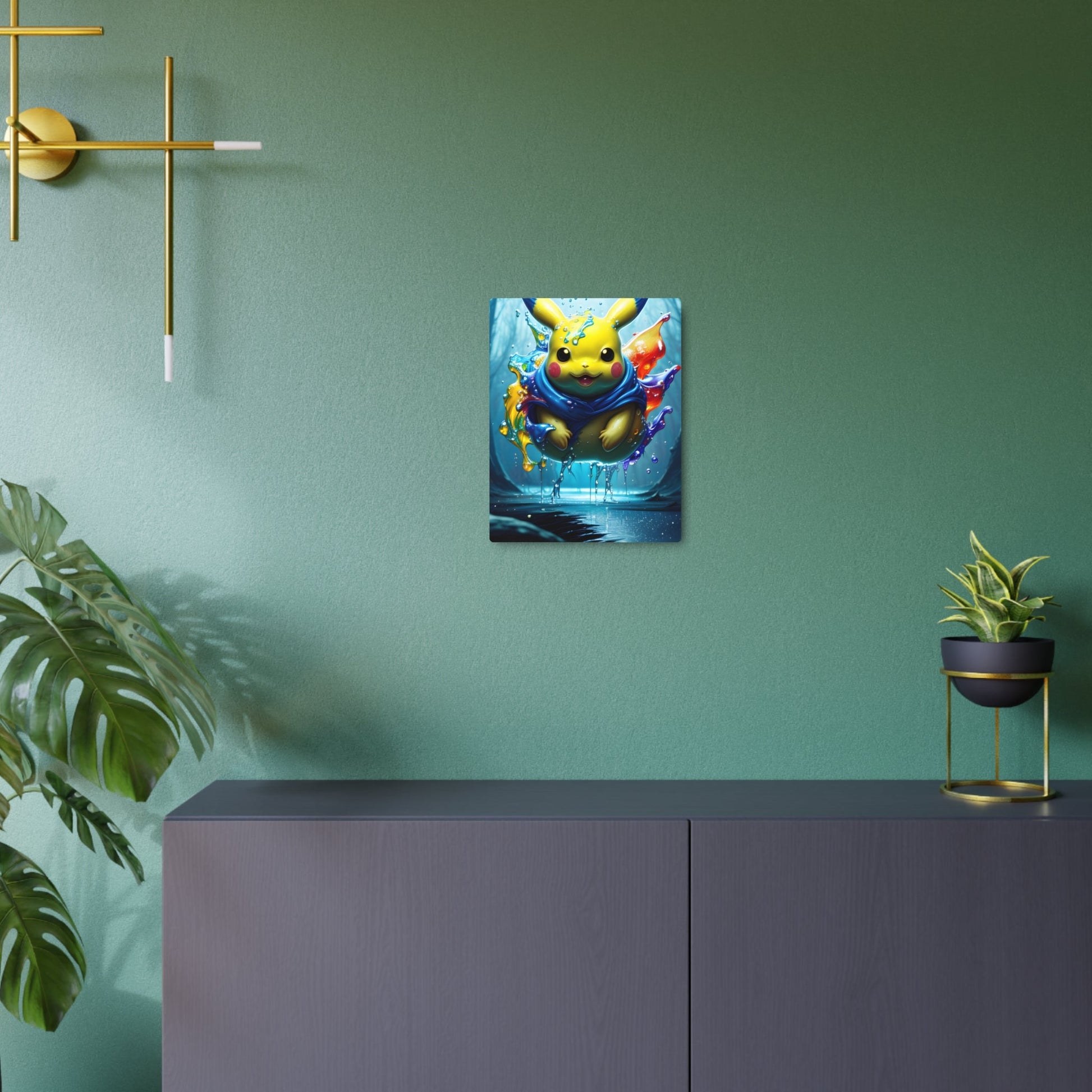Aqueous Aurora Metal Art Sign - Pokestalgia LLC