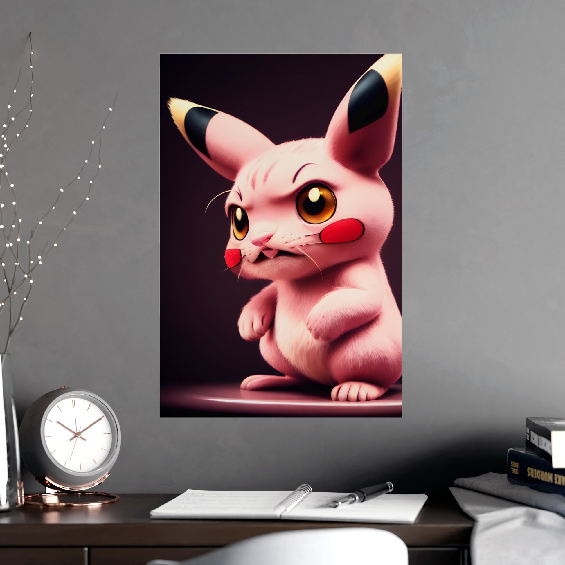 Pink Panchu Matte Poster - Pokestalgia LLC