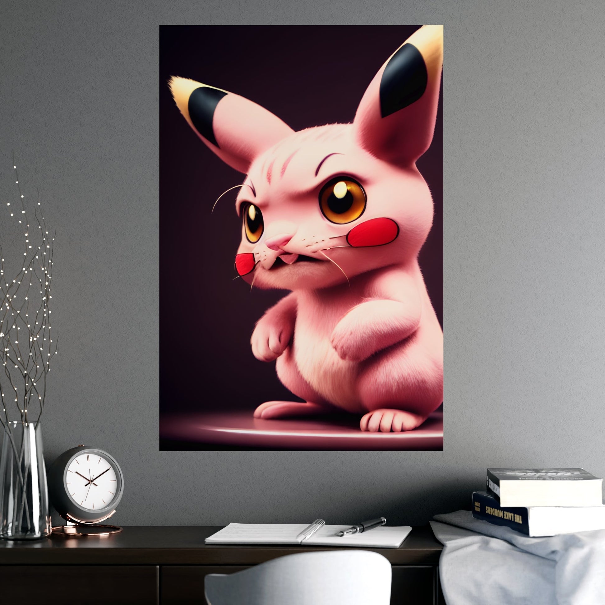 Pink Panchu Matte Poster - Pokestalgia LLC