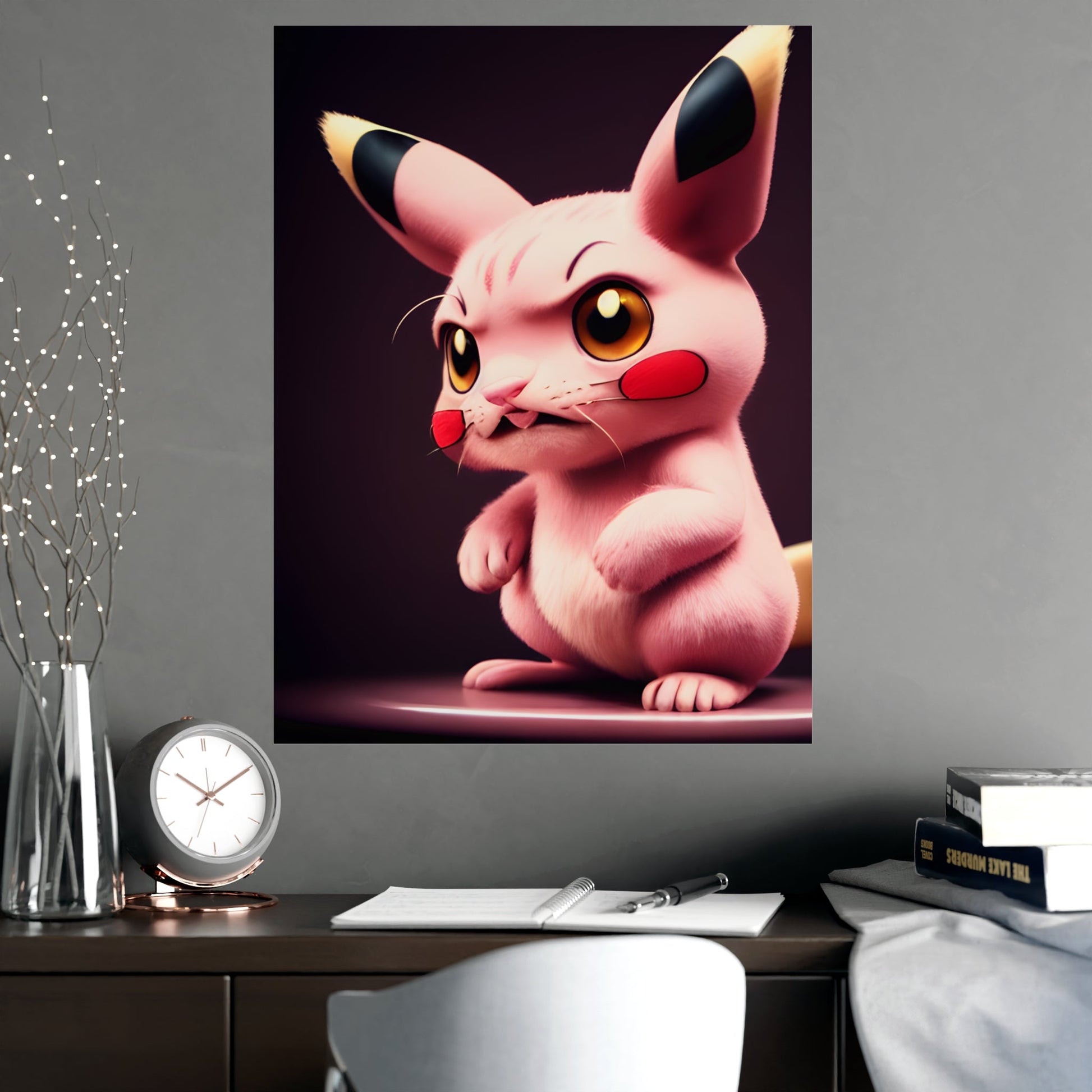 Pink Panchu Matte Poster - Pokestalgia LLC