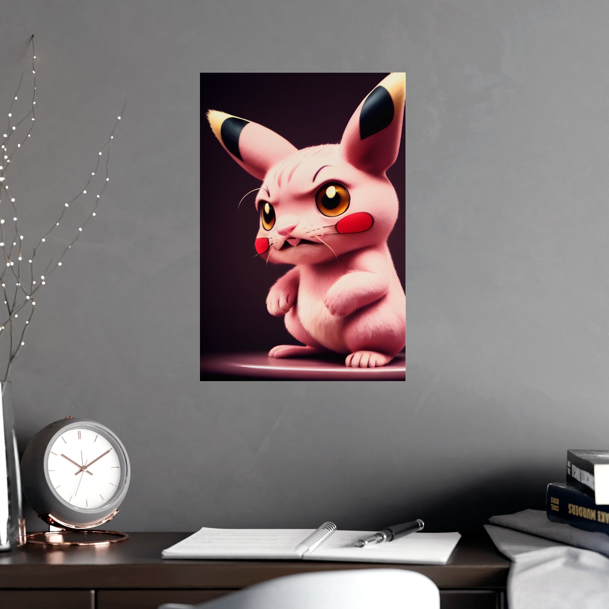 Pink Panchu Matte Poster - Pokestalgia LLC