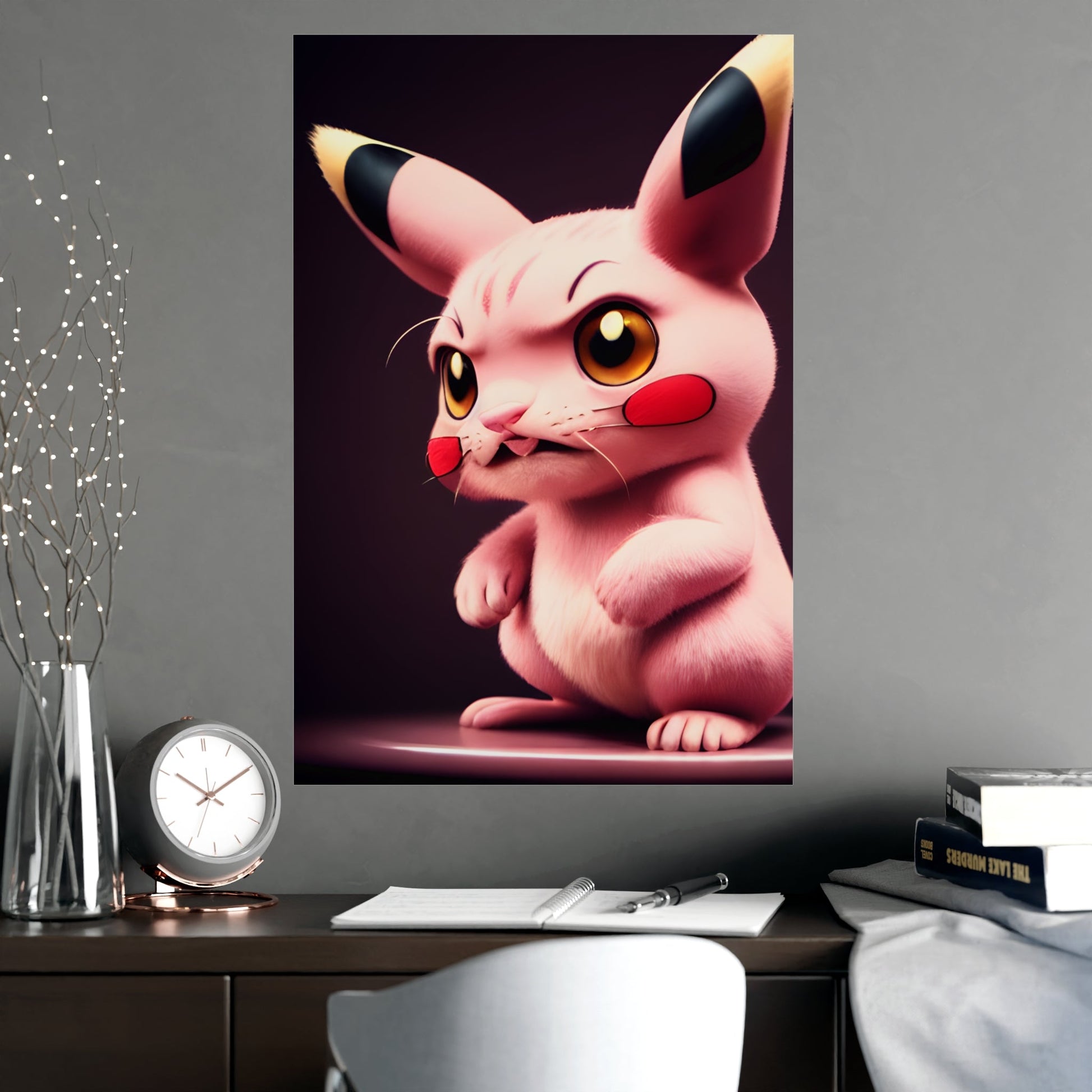 Pink Panchu Matte Poster - Pokestalgia LLC