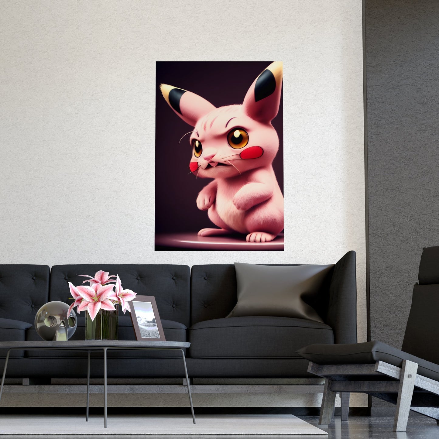 Pink Panchu Matte Poster - Pokestalgia LLC