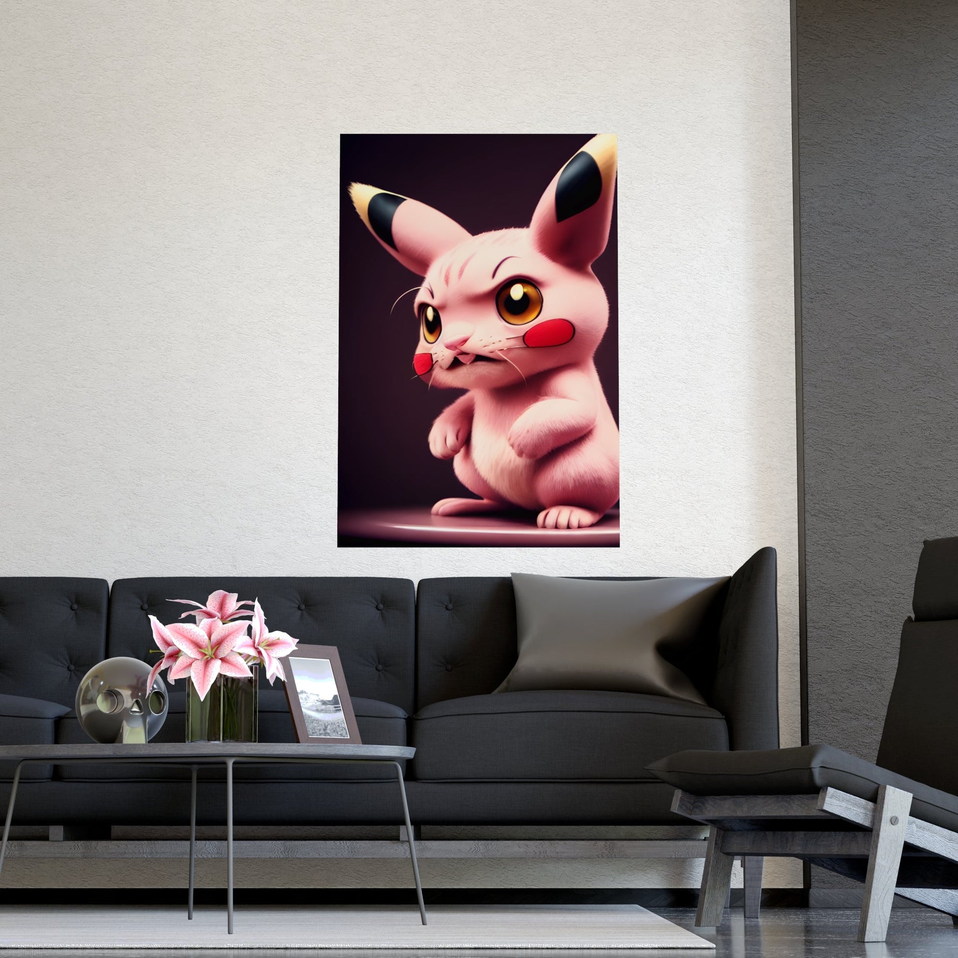 Pink Panchu Matte Poster - Pokestalgia LLC