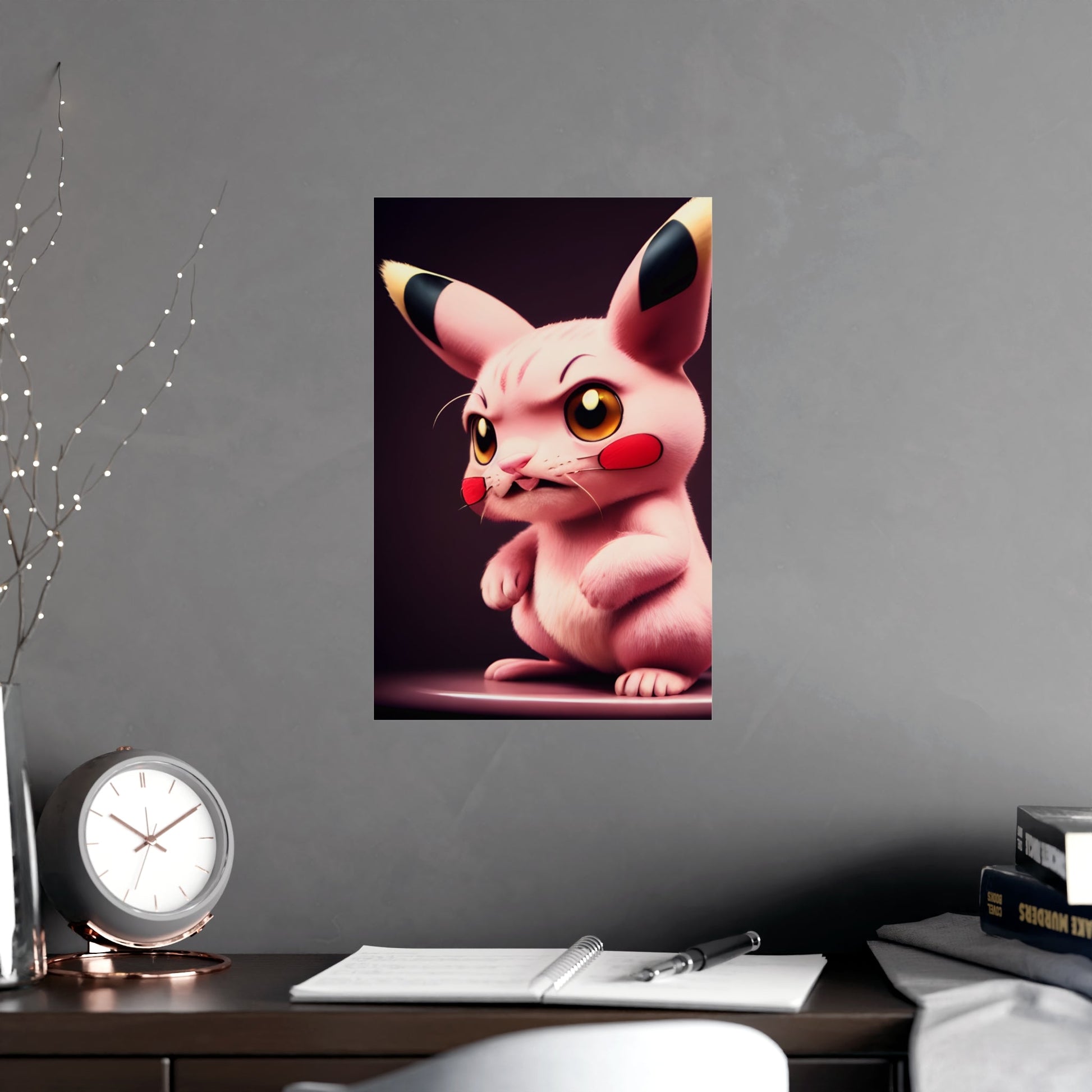 Pink Panchu Matte Poster - Pokestalgia LLC